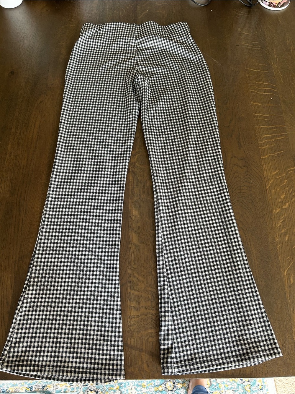 Silence + Noise urban outfitters black white jacquard print flare pull on pants - Picture 11 of 11